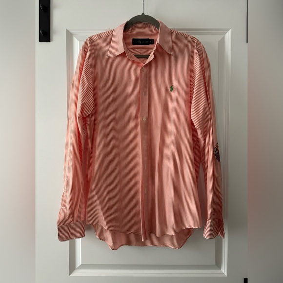 Ralph Lauren Menswear Inspired Orange Striped Shirt - Picture 2 of 5